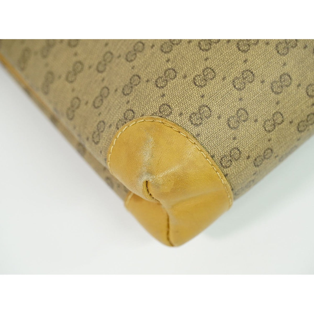 Gucci Vintage Micro GG Shoulder Bag Pochette Brown — view 4