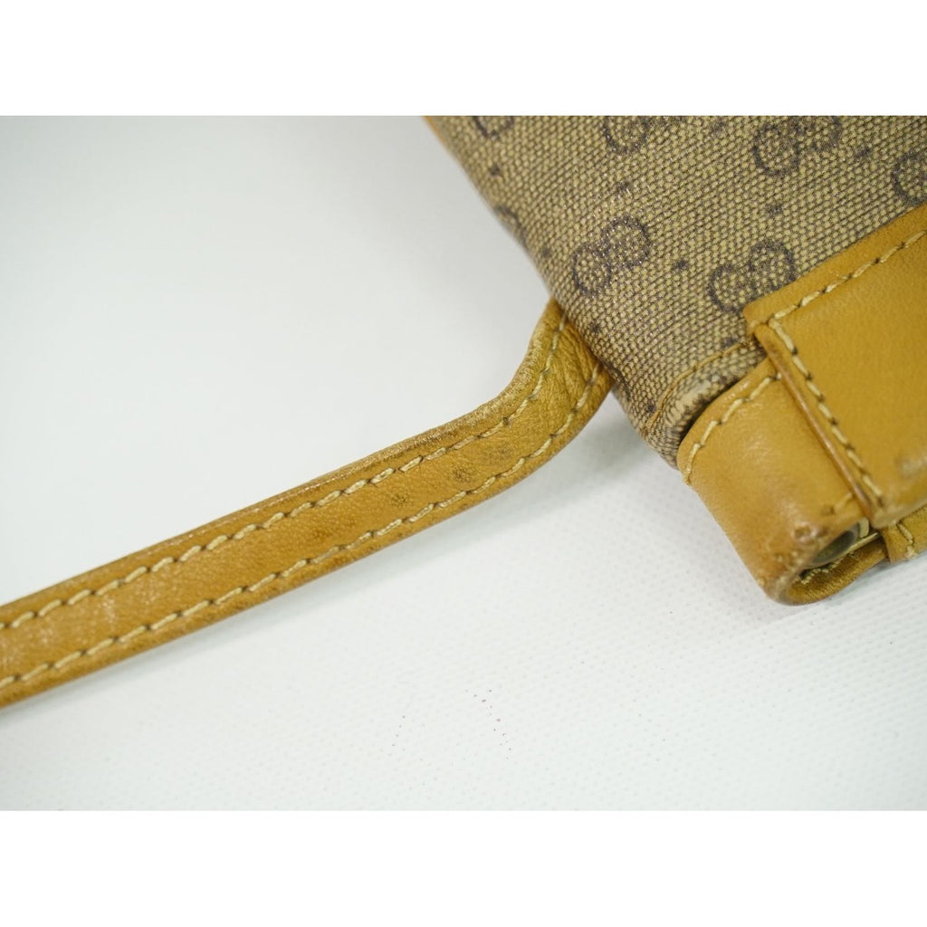 Gucci Vintage Micro GG Shoulder Bag Pochette Brown — view 6
