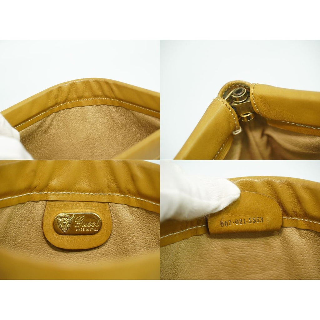 Gucci Vintage Micro GG Shoulder Bag Pochette Brown — view 9