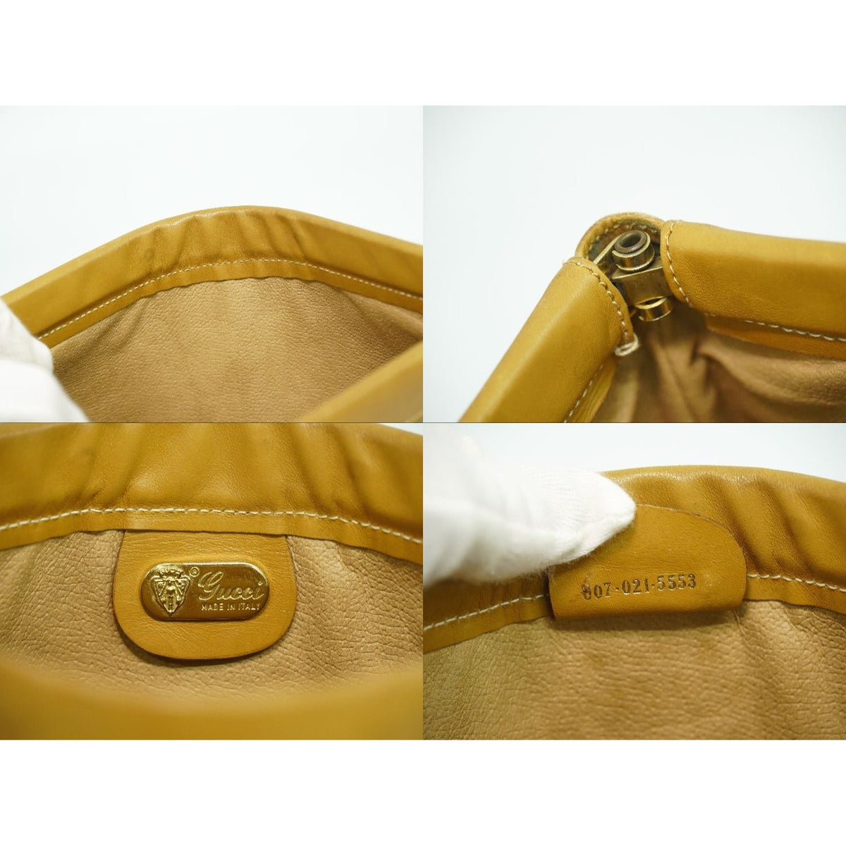 Gucci Vintage Micro GG Shoulder Bag Pochette Brown — view 9