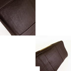 Hermes Garden Party PM Khaki Dark Brown Silver Toile Buffalo Tote Bag — view 6