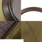Hermes Garden Party PM Khaki Dark Brown Silver Toile Buffalo Tote Bag — view 7