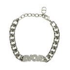 Dior Bracelet Silver Color Logo Rhinestone Accessory Man — view 2