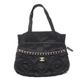 Chanel Quilted Grosgrain 2-Way Tote Black