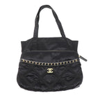 Chanel Quilted Grosgrain 2-Way Tote Black