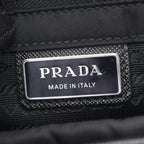 Prada Shoulder Bag Black Nylon Leather Triangle Logo — view 4