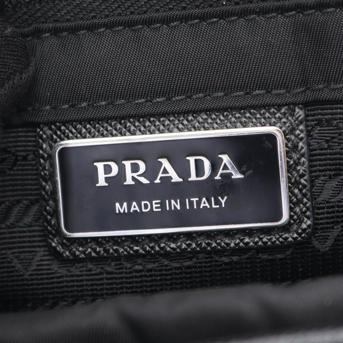 Prada Shoulder Bag Black Nylon Leather Triangle Logo — view 4