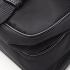 Prada Shoulder Bag Black Nylon Leather Triangle Logo — view 5