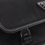 Prada Shoulder Bag Black Nylon Leather Triangle Logo — view 6