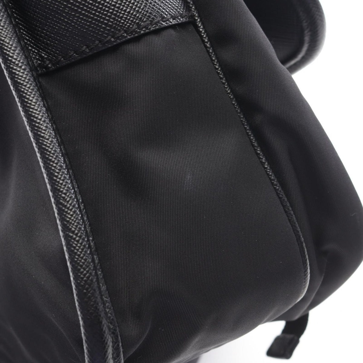 Prada Shoulder Bag Black Nylon Leather Triangle Logo — view 7