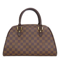 Louis Vuitton Handbag Rivera MM Damier Ebene Brown Gold Hardware