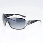 Chanel CC Logo Rhinestone Camellia Sunglasses Shield Gradient Swarovski Crystal