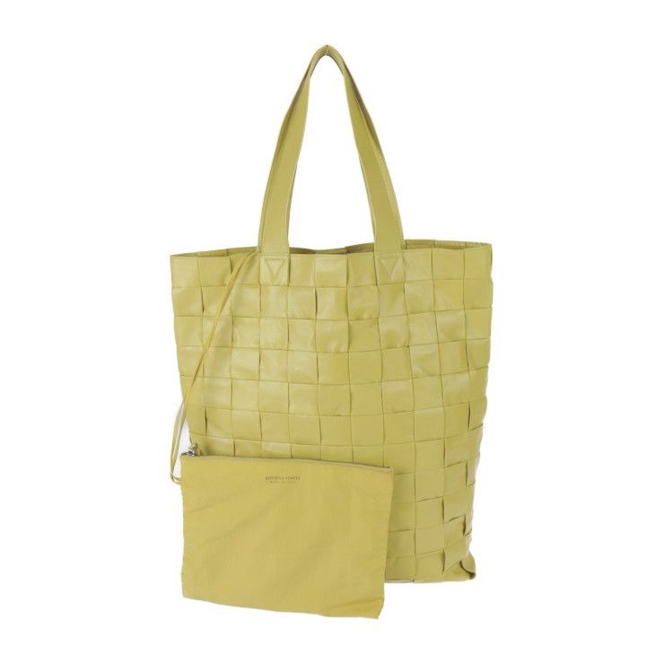 Bottega Veneta Tote Bag Leather Yellow Cassette Intrecciat