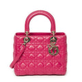 Dior Medium Lady Zip Fuchsia Cannage Lambskin Leather