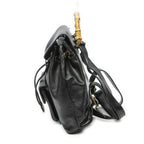 Gucci Mini Bamboo Backpack Black Greinca Lambskin Leather — view 3