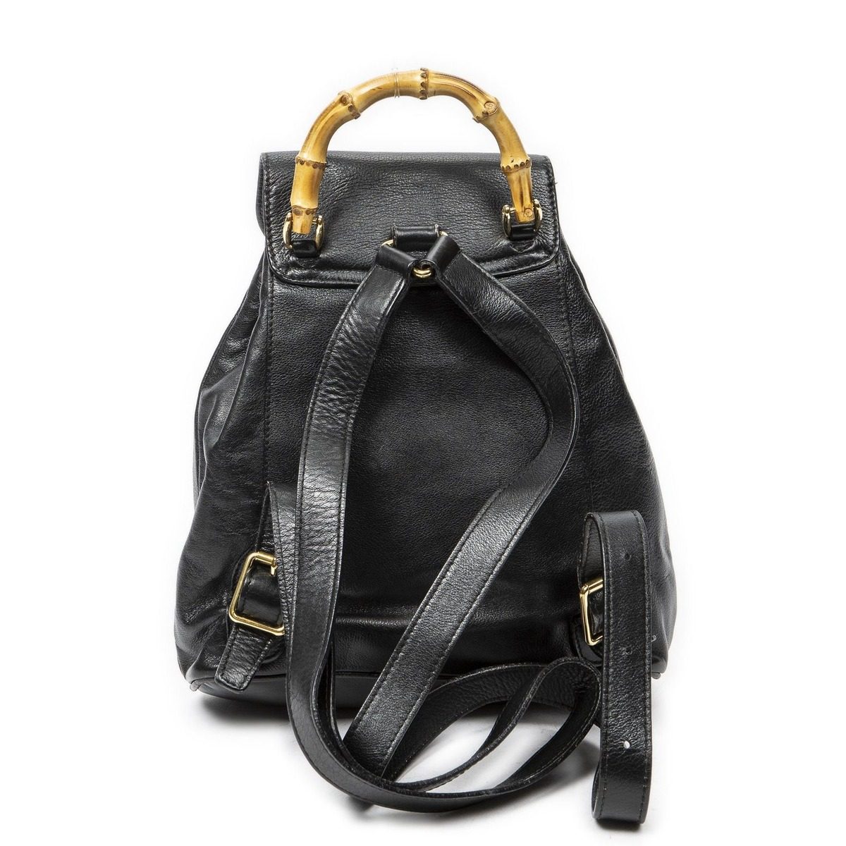 Gucci Mini Bamboo Backpack Black Greinca Lambskin Leather — view 5