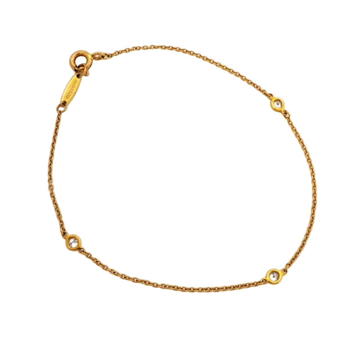 Tiffany & Co Bracelet by the Yard 18k Yellow Gold Diamond — view 2