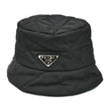 Prada Triangle Logo Bucket Hat Black