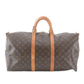 Louis Vuitton Monogram Keepall Bandouliere 50 Leather Boston Bag Tote
