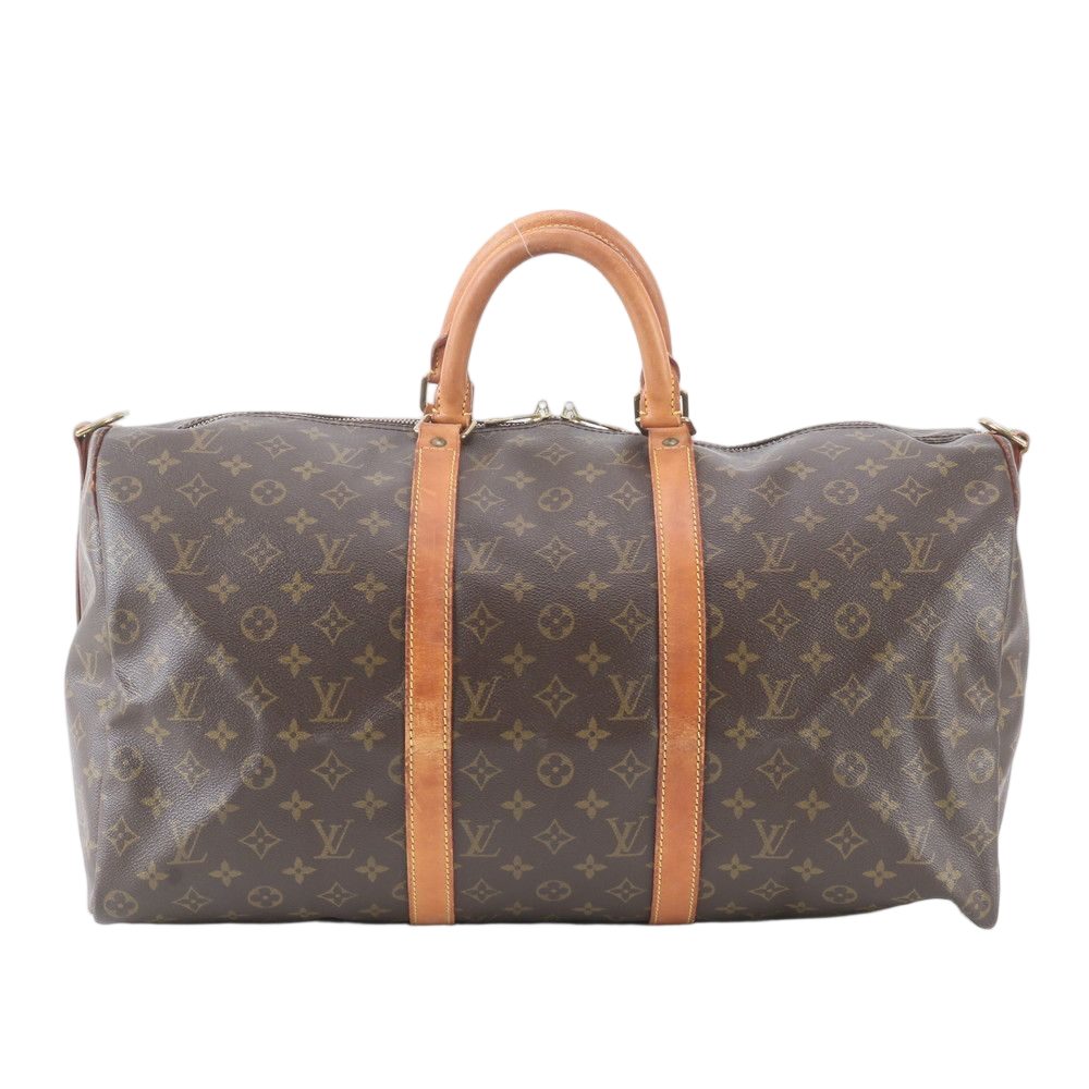 Louis Vuitton Monogram Keepall Bandouliere 50 Leather Boston Bag Tote
