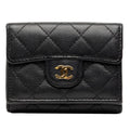 Chanel CC Logo Quilted Black Caviar Leather