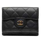 Chanel CC Logo Quilted Black Caviar Leather