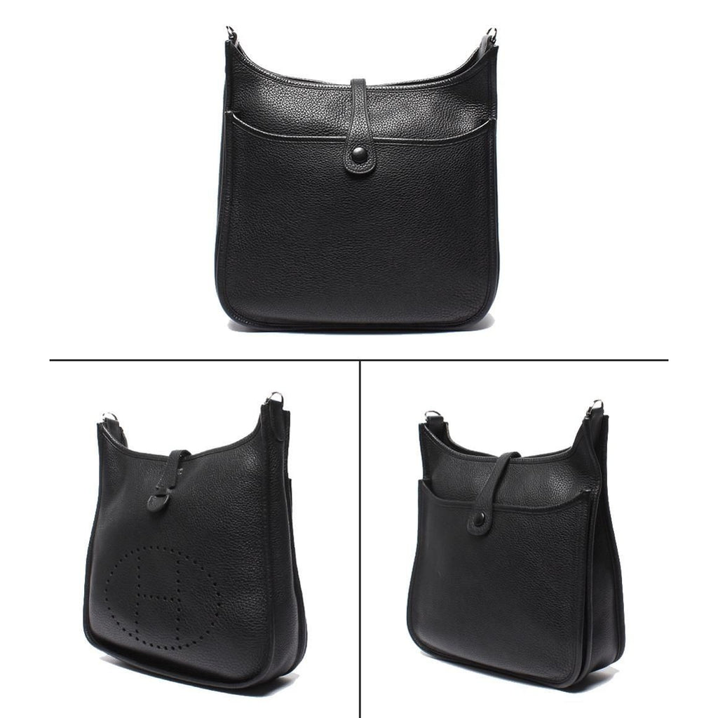 Hermes Shoulder Bag Silver Taurillon Clemence Evelyne 3 PM — view 2