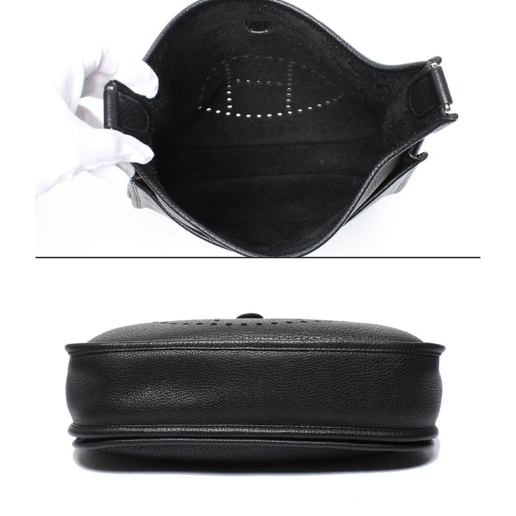 Hermes Shoulder Bag Silver Taurillon Clemence Evelyne 3 PM — view 3