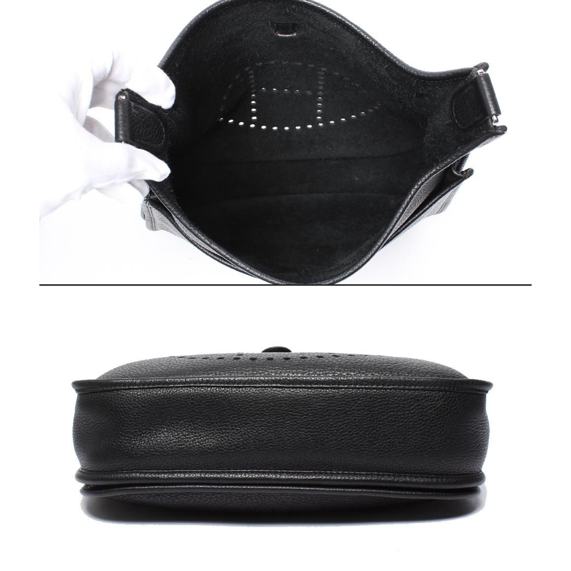 Hermes Shoulder Bag Silver Taurillon Clemence Evelyne 3 PM — view 3