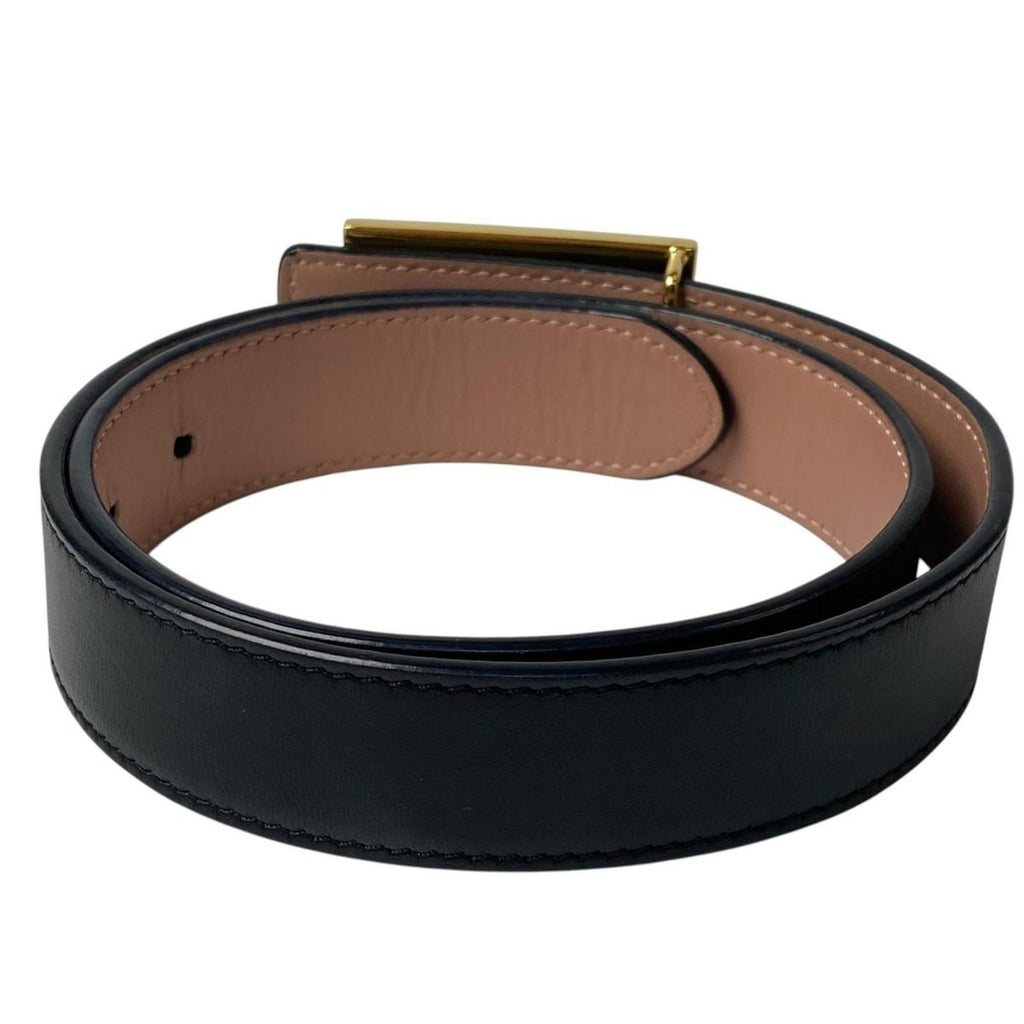 Fendi FF Leather Belt Buckle Black — view 2