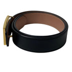 Fendi FF Leather Belt Buckle Black — view 3