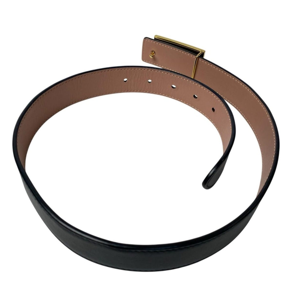 Fendi FF Leather Belt Buckle Black — view 9