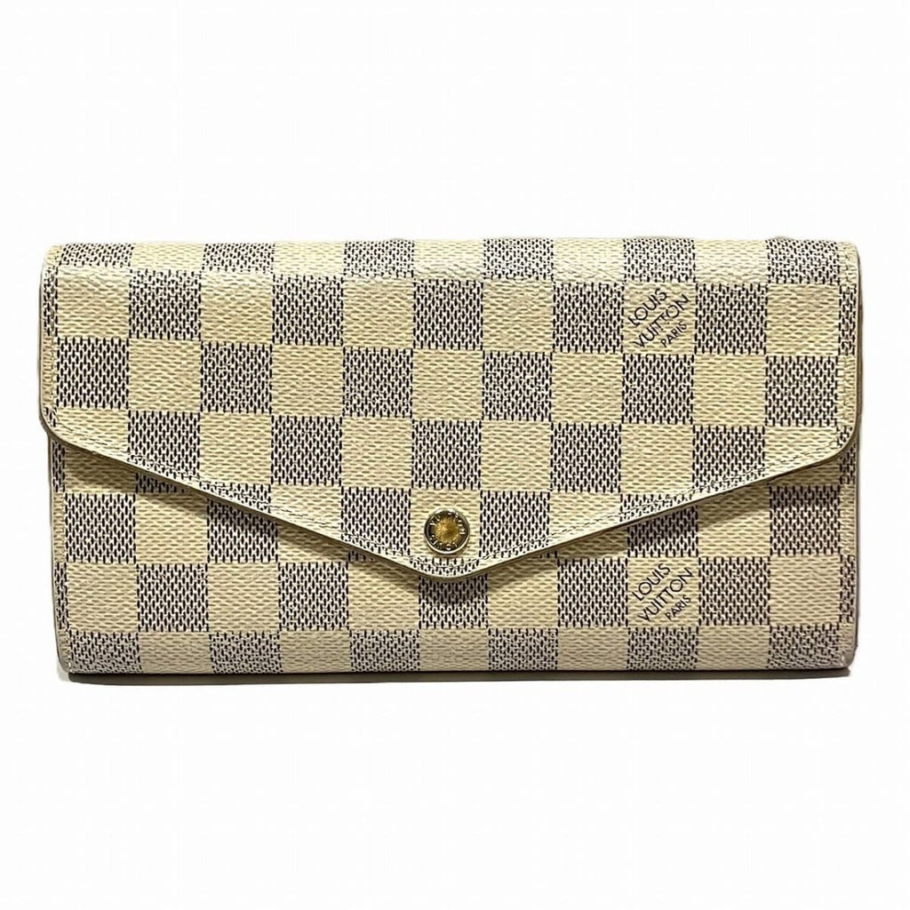 Louis Vuitton Portefeuille Sarah Damier Azur Wallet Leather