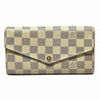 Louis Vuitton Portefeuille Sarah Damier Azur Wallet Leather