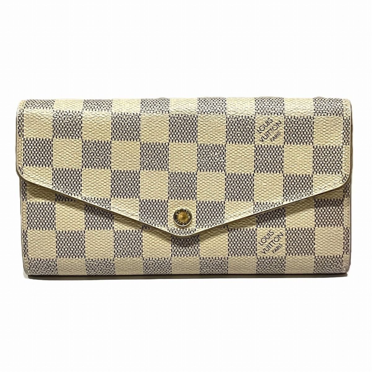Louis Vuitton Portefeuille Sarah Damier Azur Wallet Leather