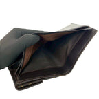 Fendi Zucca FF Pattern Canvas Leather Bifold Wallet Mini Card Case Brown Black — view 8