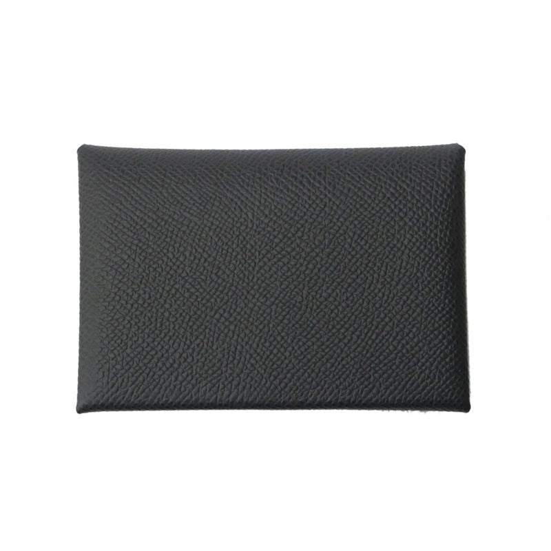 Hermes Calvi Duo Ardoise Epson Coin Case Card Gray — view 2