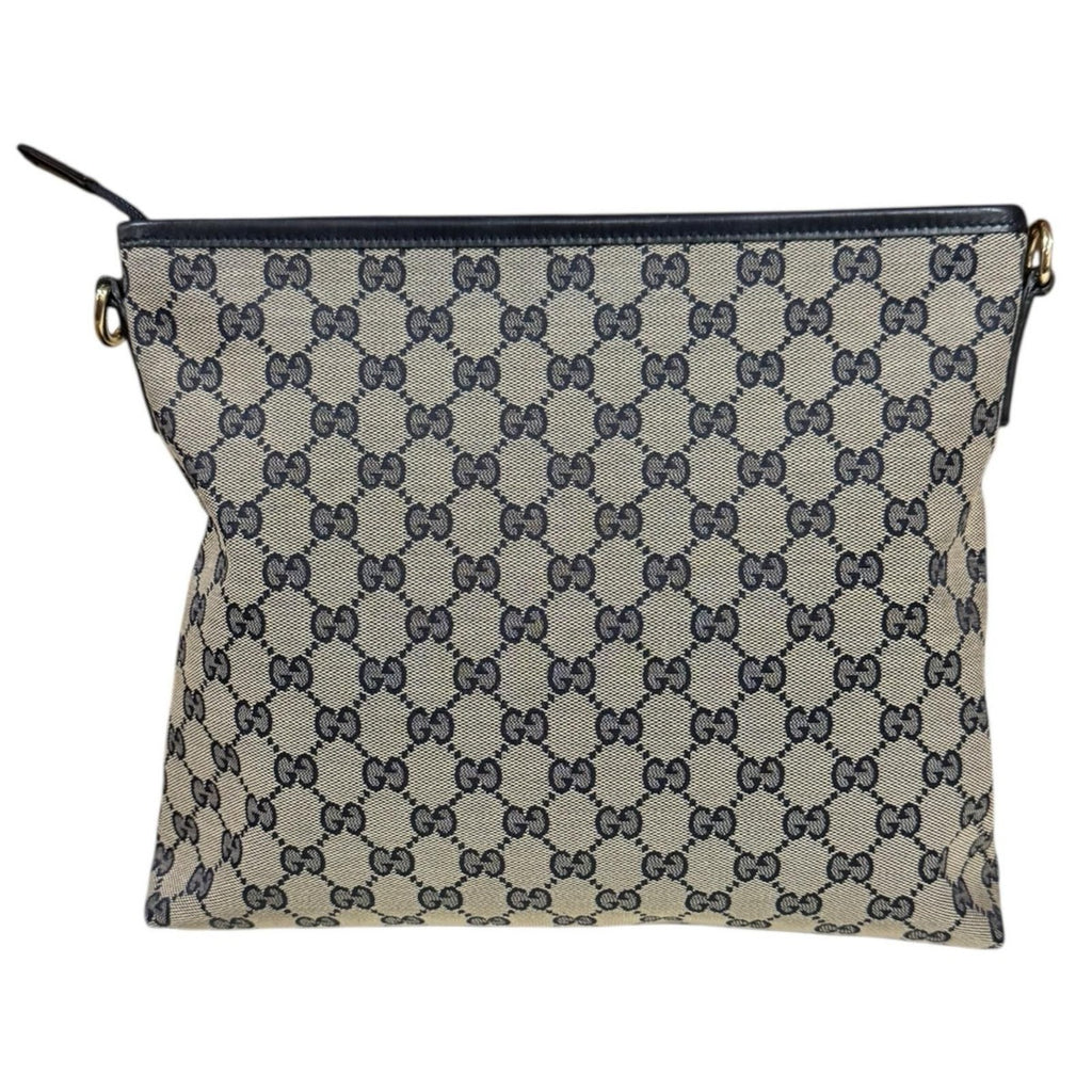 Gucci Sherry GG Canvas Shoulder Bag Beige Navy — view 3