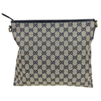 Gucci Sherry GG Canvas Shoulder Bag Beige Navy — view 3