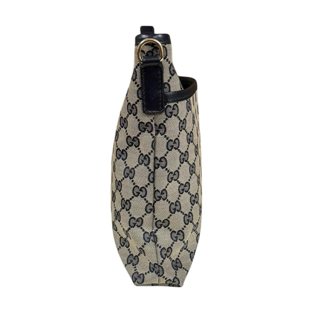 Gucci Sherry GG Canvas Shoulder Bag Beige Navy — view 4