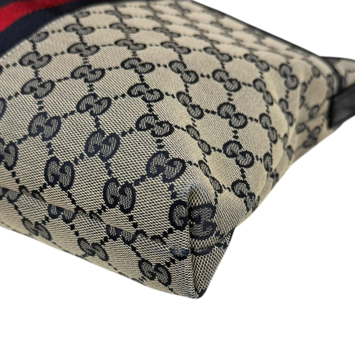 Gucci Sherry GG Canvas Shoulder Bag Beige Navy — view 7