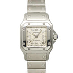 Cartier Santos Galbe SM Watch Date Silver Automatic Winding