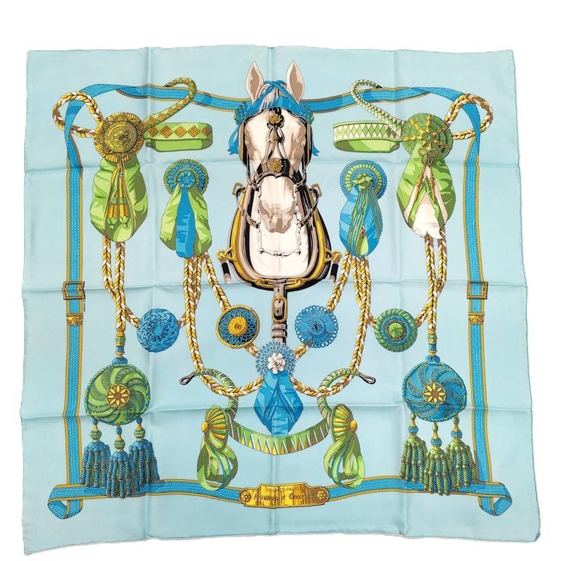 Hermes Scarf Carre 90 Blue