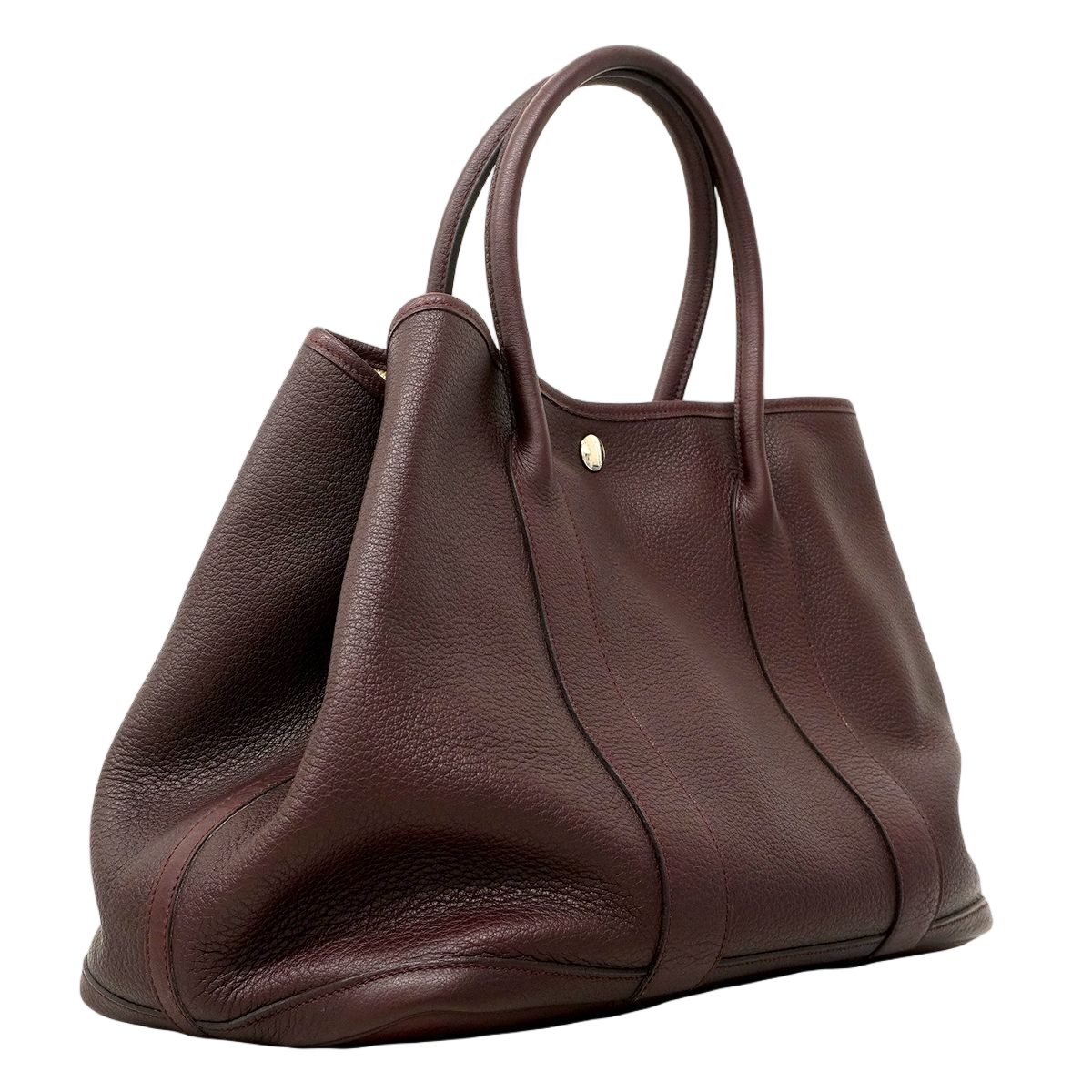 Hermes Tote Garden Party PM Negonda Bordeaux Silver — view 2