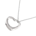 Tiffany & Co Open Heart Necklace 22 42 cm 925 Sterling Silver