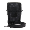 Louis Vuitton Vertical Trunk Wearable Wallet Shoulder Bag Leather Black