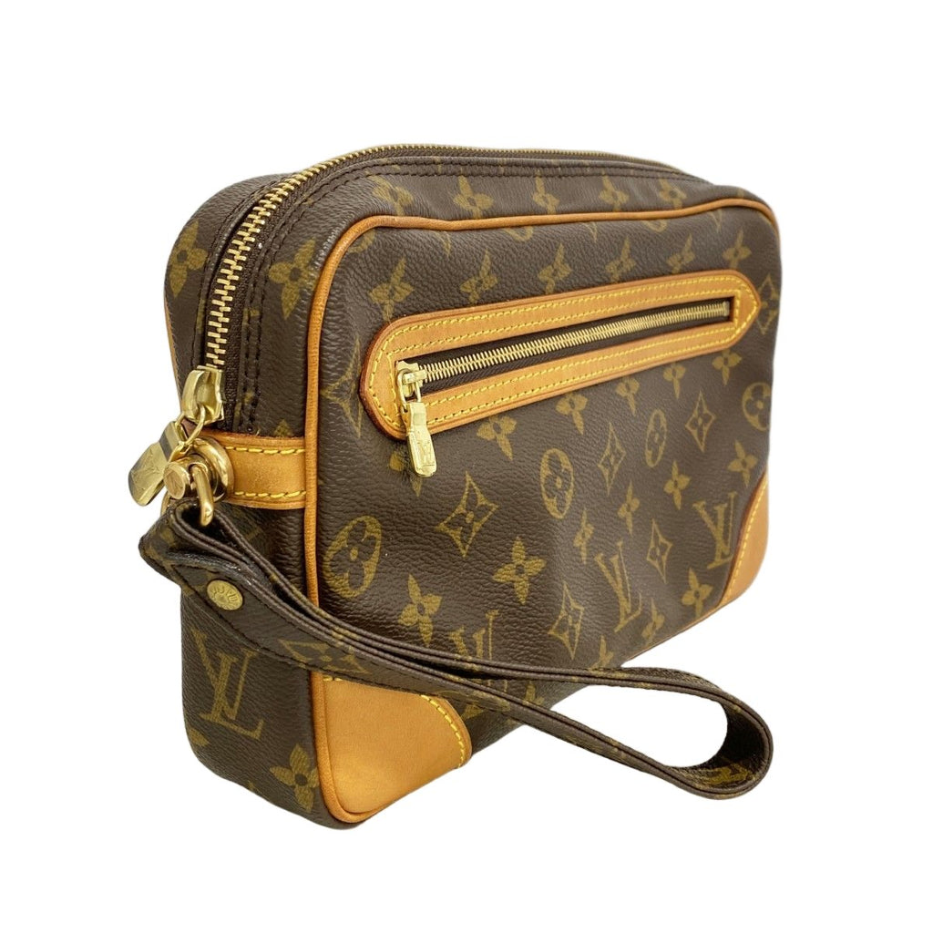 Louis Vuitton Clutch Monogram Marly Dragonne GM Brown — view 2