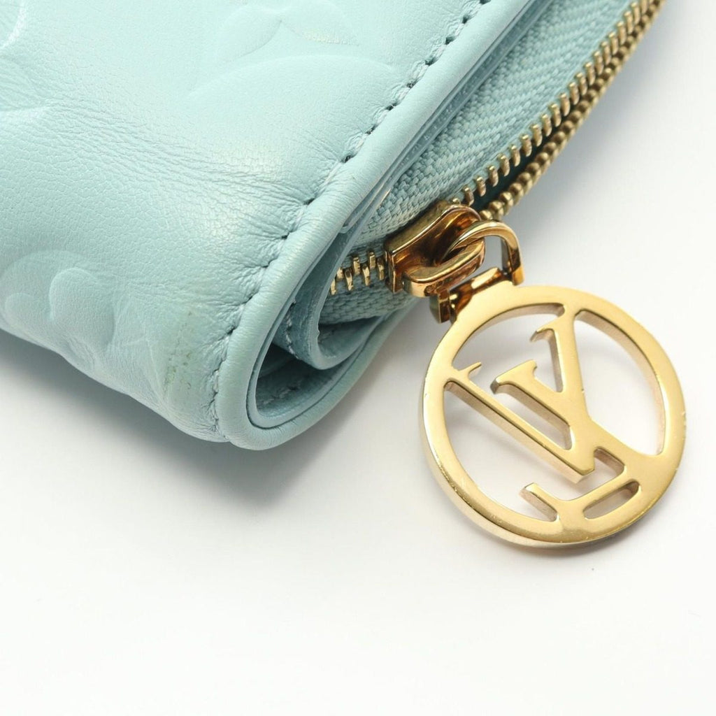 Louis Vuitton Bifold Wallet Portefeuille Light Blue Leather — view 6
