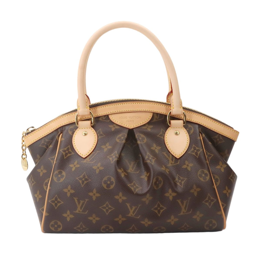 Louis Vuitton Monogram Tivoli PM Hand Bag Brown Gold