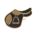 Hermes A Cheval Scarf Ring Metal Black Gold